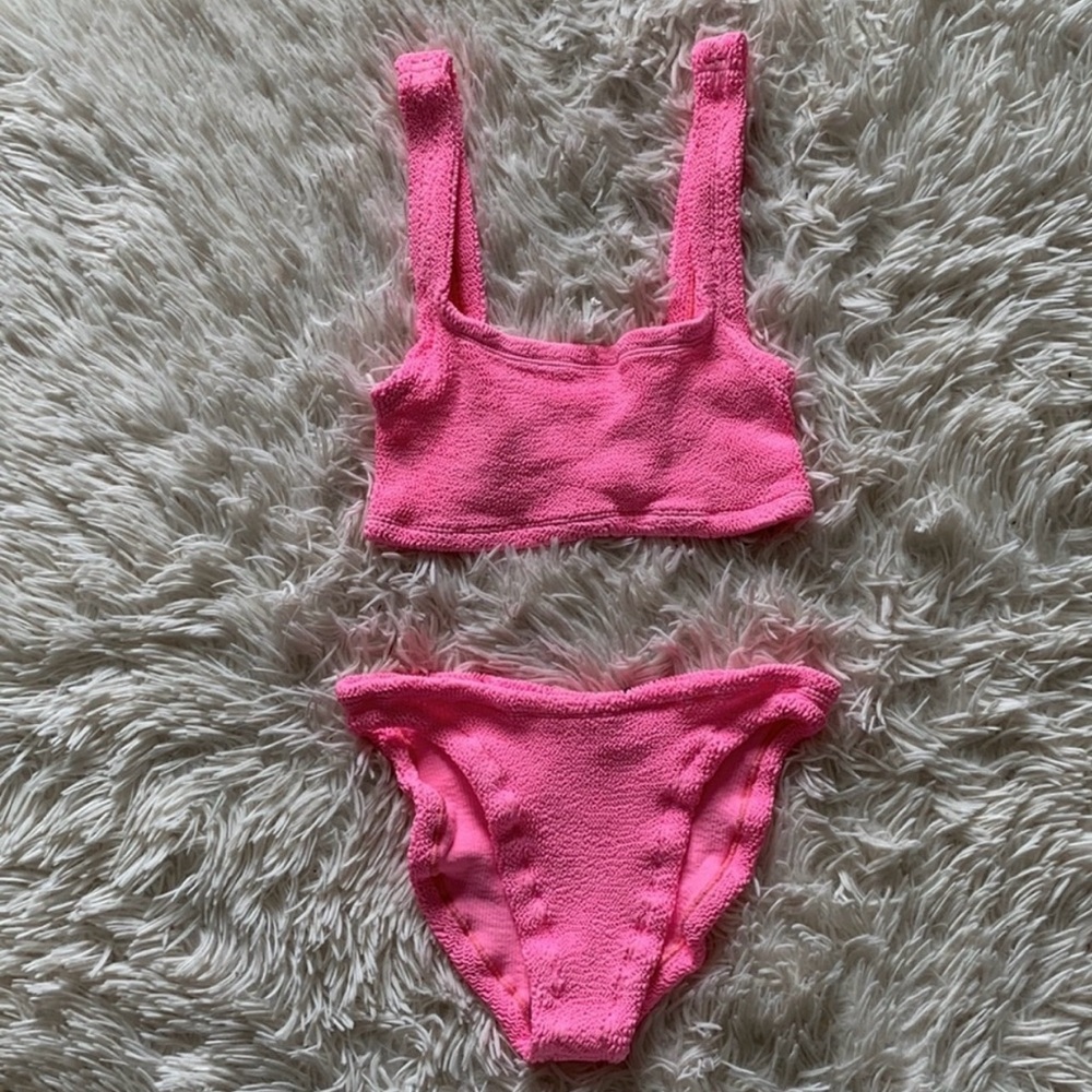 NWT Hunza G Xandra bikini set in bubblegum one size - Picture 4 of 7